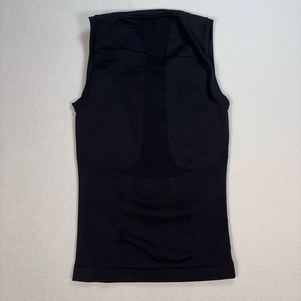 Spanx Ultra Sculpt Seamless Tank Top Men's M Black Powerful Compression Stretch - Picture 2 of 13
